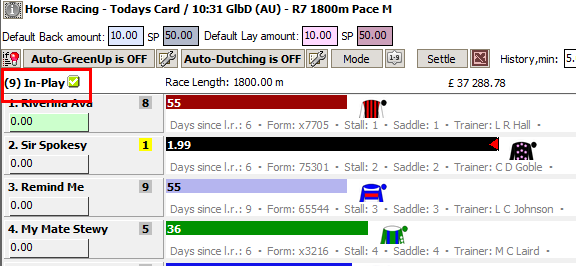An In-Play market