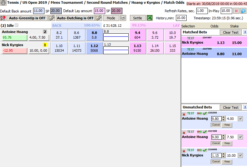 Matched and unmatched bets