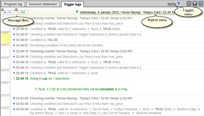 Trigger Log