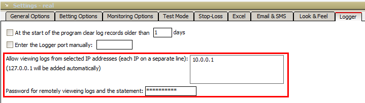 Logger Options