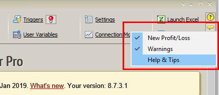 Turn off Help & Tips
