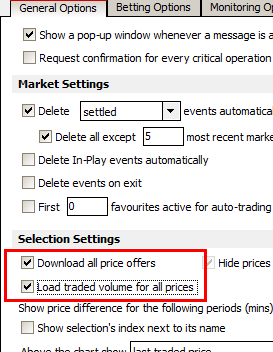 Turn on Traded volume