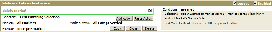 delete markets without score