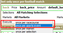 Once per sports event