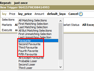 First, Second, Third Favourites