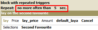Repeating a block of triggers
