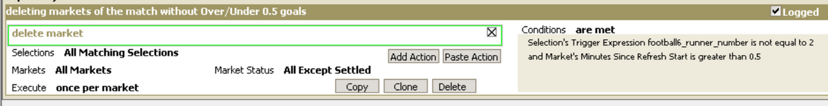 Delete markets without Over/Under 0.5