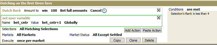 Two actions in a trigger condition