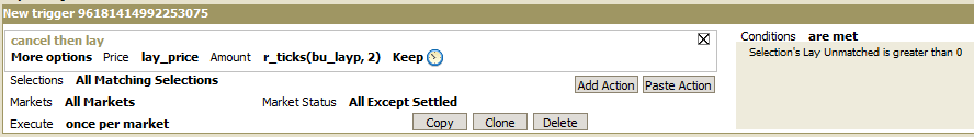 Cancel then lay on the same selection
