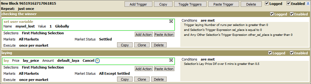 Check whether the selection lost