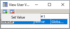 Set the value of the variable