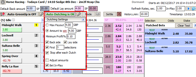 Auto-Dutching in MarketFeeder Pro