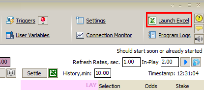 Launch Excel