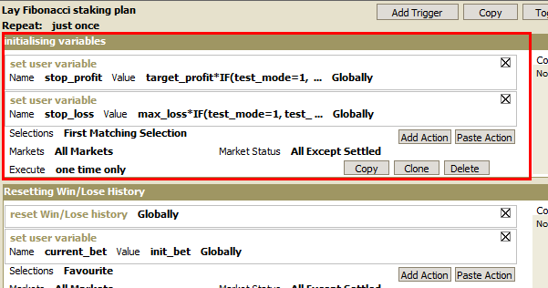 initialising variables