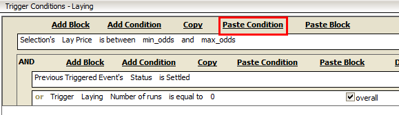 paste condition
